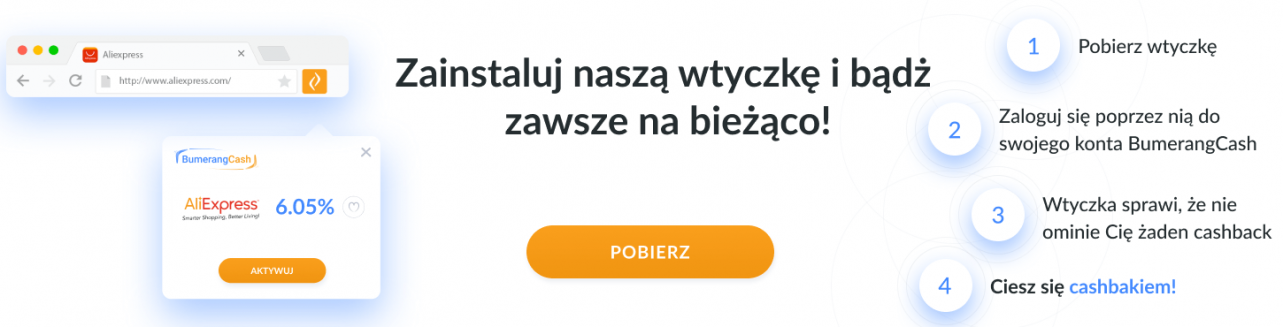 Rorszerzenia do przeglądarki Chrome Cashback od BumerangCash. Oszczędzaj jeszcze więcej